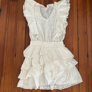 loveshackfancy corelli mini dress (small)